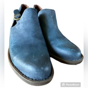 Born Women's Nolina Buckle Ankle Shooties Navy Distressed Leather Boots Size 7